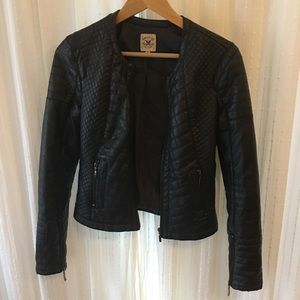 Quilted Leather Moto Jacket
